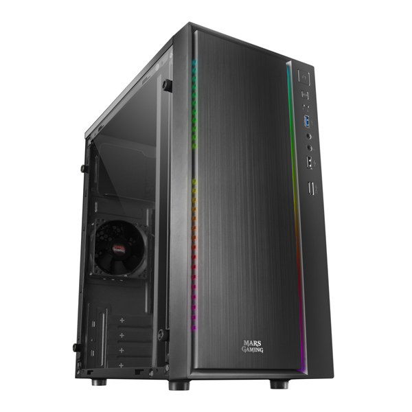 ATX Mini-tower Box Case Mars Gaming MCM RGB Black